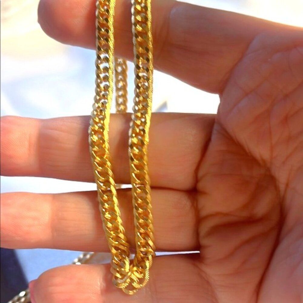 Gold Crossbody Replacement Chain - Cuban Link - Picture 3 of 5